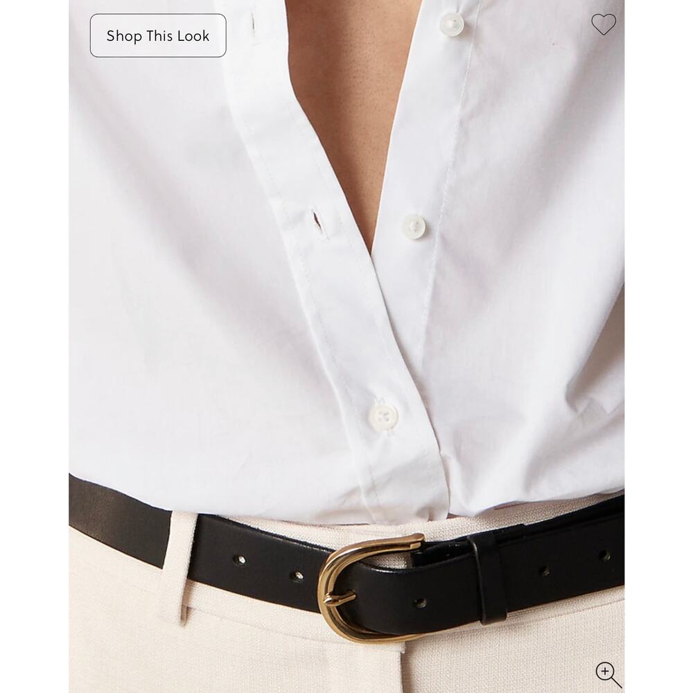 J. Crew Jules classic-fit shirt in cotton poplin White NWT size 12 - Picture 3 of 7